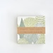 Evergreen Forest Ceramic Tile Coasters Emerald Green Abstract Japanese, set of 4