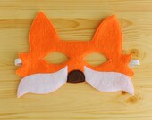 Orange Fox Mask- ADULT