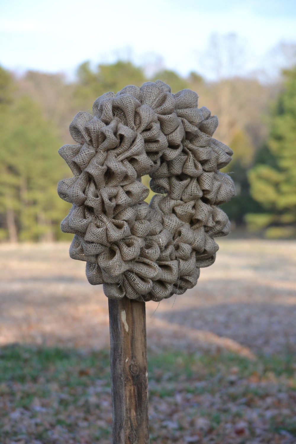 Plain Bubble Burlap Wreath 19-20" wide