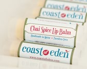 Lip Balm - Chai Spice - Shea Butter Lip Balm All Natural - Handmade in Maine - Coast of Eden - Organic
