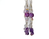 Crystalsong Forest: Earrings inspired by World of Warcraft - Amethyst Serenity
