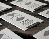 Custom Letterpress Business Card and Graphic Design Package - 100qty