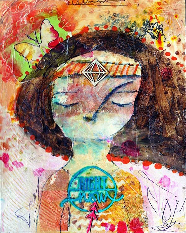Ameenah -- 8x10" Original Mixed Media painting