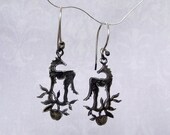 Dangerously Dark, Sterling Silver Wolf Earings
