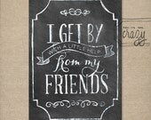 i get by with a little help from my friends - 5x7 print