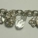 Rhinestone Charm Bracelet, Crystal Rhinestone Charms, vintage jewelry, charm bracelet, upcycled, recycled, eco friendly bracelet