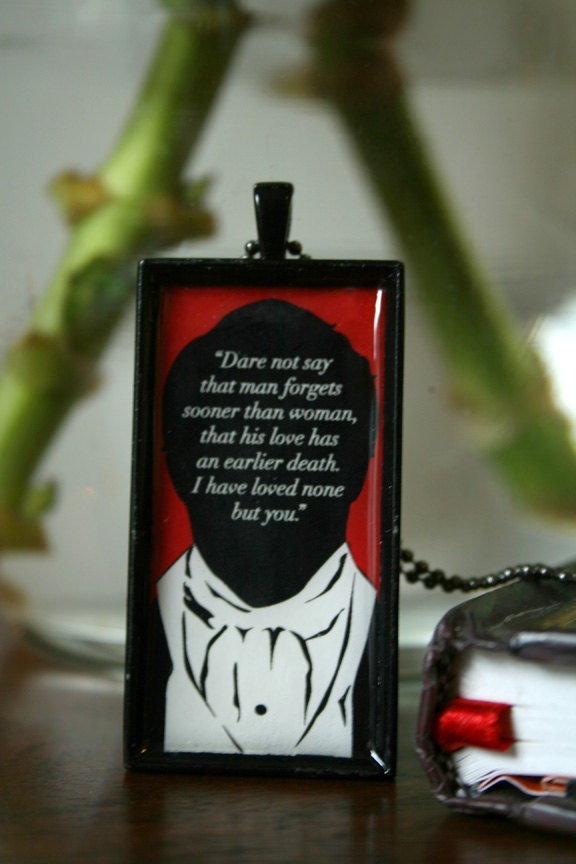 Jane Austen Jewelry - Captain Wentworth on Love Necklace
