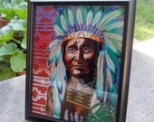 Framed 8"x10" Native American Indian Print.