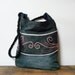 hippie bohemian jeans shoulderbag upcycled haversack blue pink ornamental motif