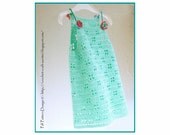 Summer Mint Halter-Dress with flowers - Crochet Pattern - Instant Download Pdf