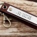 Latitude Longitude Key Chain - Mens GPS Key Chain - Personalized Custom Stamped Key Chain