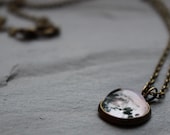 Full Moon Mini Pendant Necklace - Wanderlust Collection - Galaxy, Universe, Outer Space