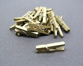 Metallic Gold Mini Clothespin - Set of 25