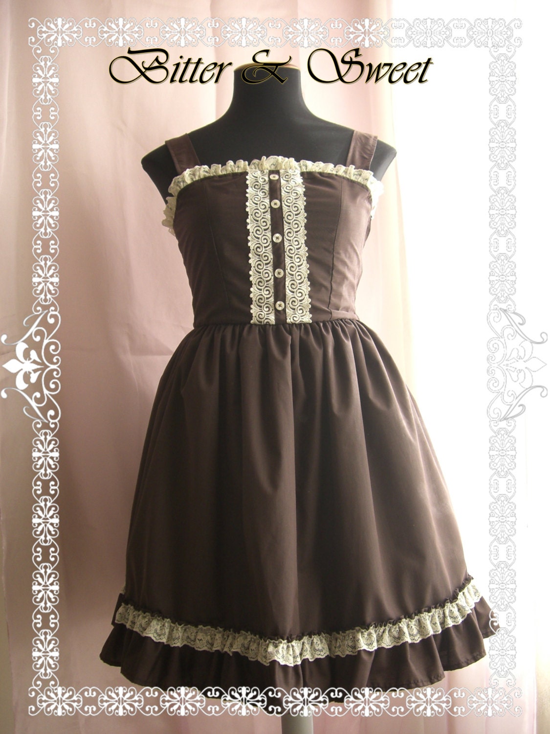Brown Chocolate classic lolita dress "Bitter & Sweet" lolita dress, costume