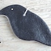 Black Crow Salt Dough Ornament Fall or Halloween Decoration