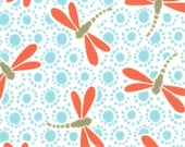 1 Yard "Good Fortune" - Dragonfly Tranquility Aqua - by Kate Spain for Moda