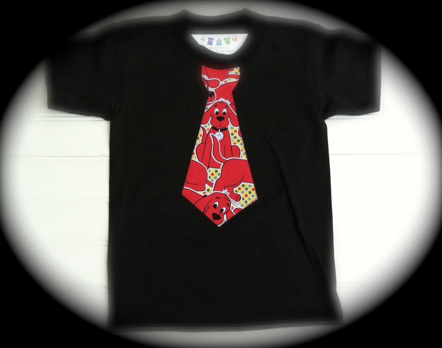 Big Red Dog Tie Onesie or Shirt   Available 0-3 months through Size 10/12