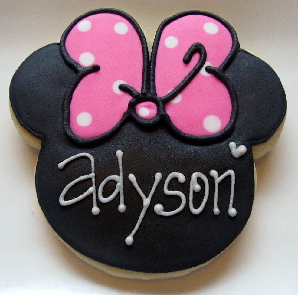 Girl Mouse Ear Cookies 2 dozen