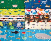 Fat Quarter Bundle Happy Drawing, Too, by Ed Emberley, 100% Organic Cotton, Cloud9 Fabrics