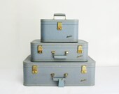 Starline Suitcase Set - Dusty Blue