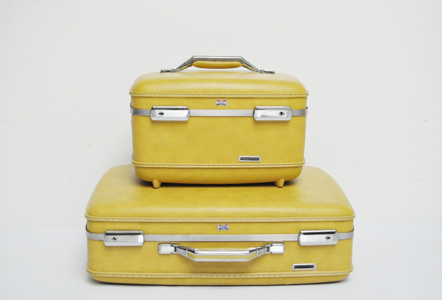 Canary Yellow Samsonite Suitcase Set - Mid-Century Luggage