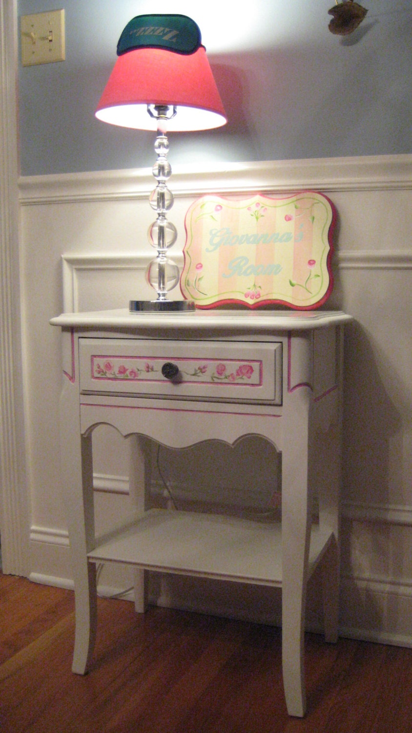 Lovely Hand Painted Nightstand