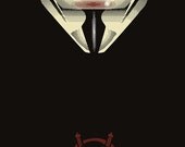 V For Vendetta Alternate BLACK 16 x 24 signed original print
