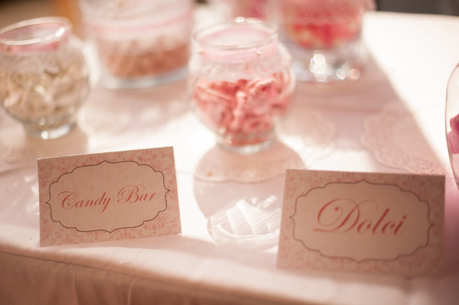 Pink and White Damask Labels- print your own Il_570xn