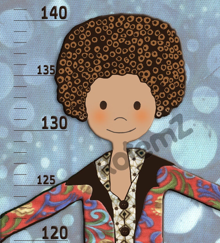 Custom Growth Chart  - Canvas Height Chart - Custom illustrated