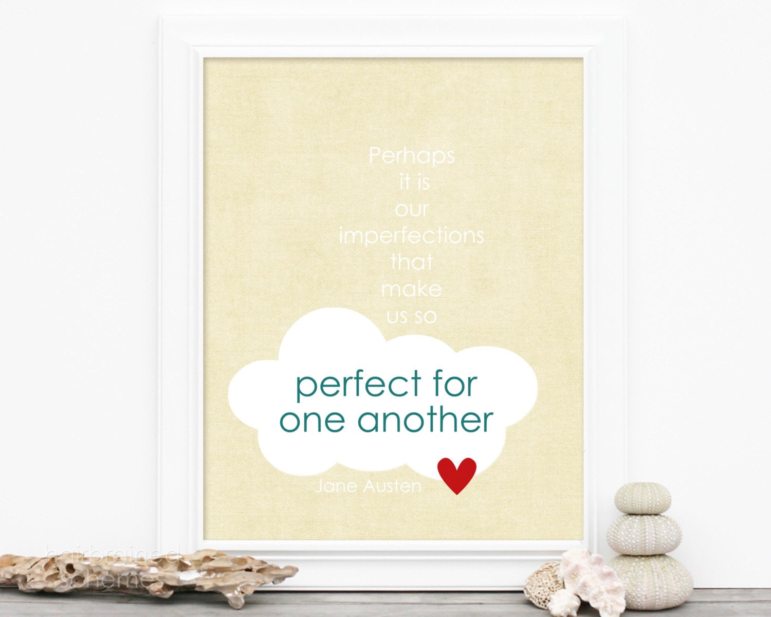 Jane Austen Friendship Quote Poster - Digital Art Perfect for One Another Love Print Wedding Gift