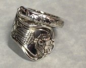 Silverware Ring Handmade Missouri Souvenir Spoon Vintage Onieda Silver plate