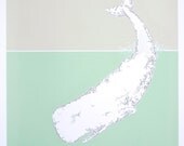 whale typographic print