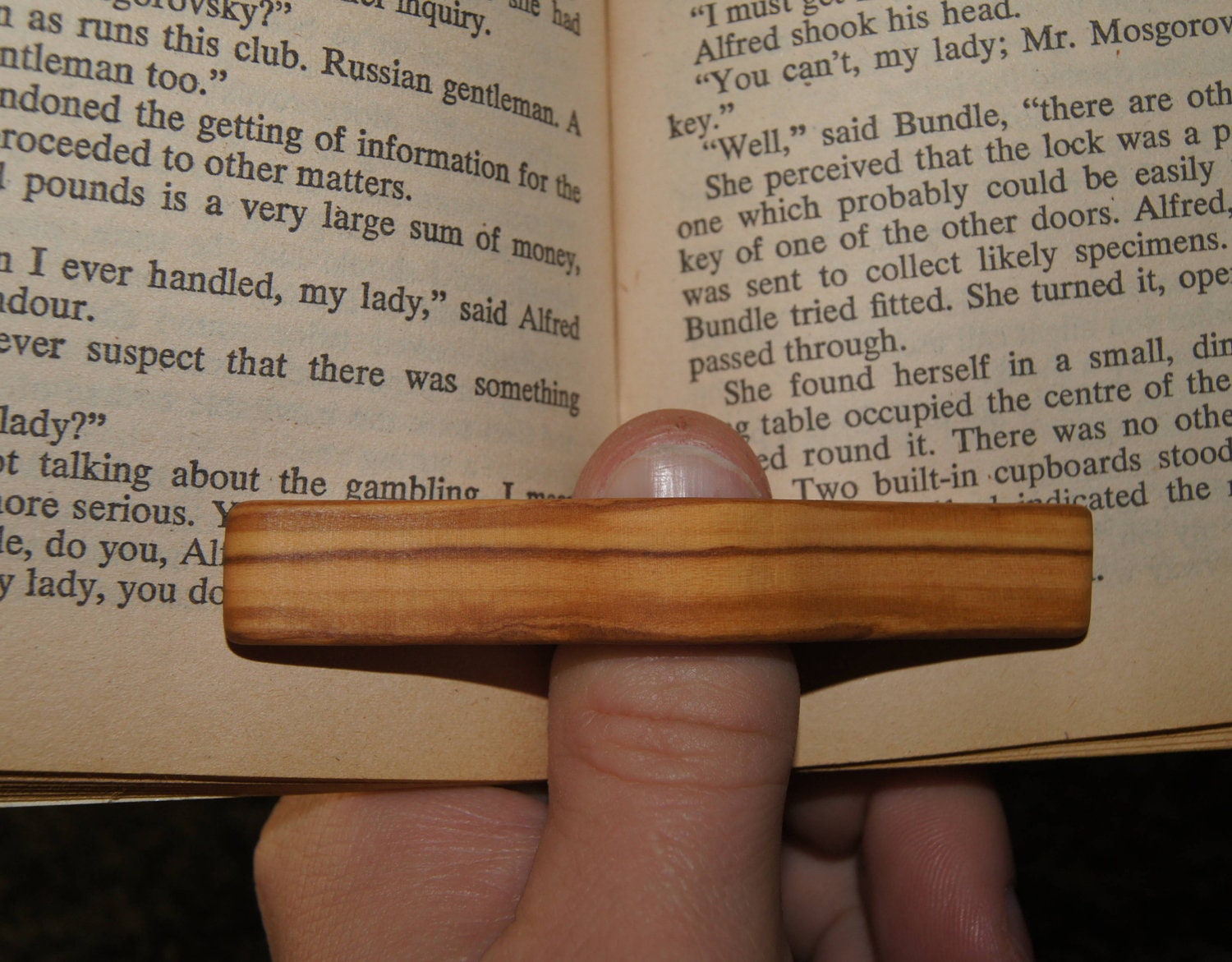 Book holder - olive wood