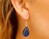 Found glass from Haiti earrings