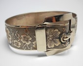 Vintage Art Nouveau Silver Buckle Bracelet