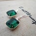 Emerald Earrings Dangle Earrings Drop Earrings Emerald Jewels Vintage Estate Style Jewelry - Wedding Bridal