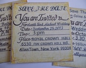 Invitations  Personalize  Just  For  You   Cream  Color With  Distress Edges