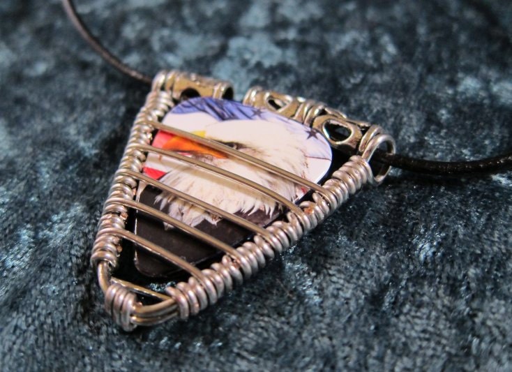 Guitar Pick Holder - Necklace - Handmade Guitar Pick Holder-OOAK