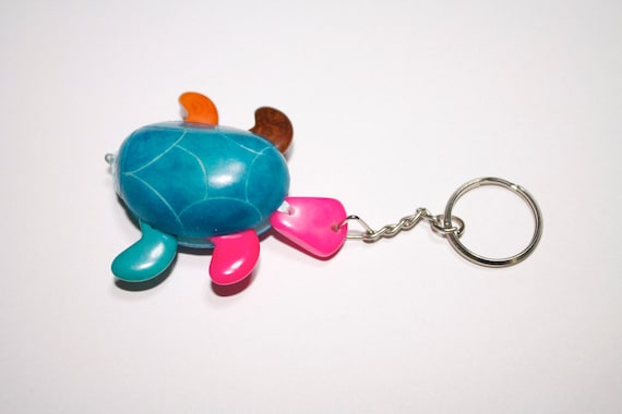 Turtle Shaped Tagua Keychain