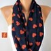 Infinity Scarf Shawl Circle Scarf  Loop  Scarf Gift -fatwoman - LOVE - Heart