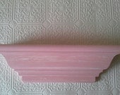 Shelf, Pink shelf, childs room decor, cottage chic, shabby and chic home decor