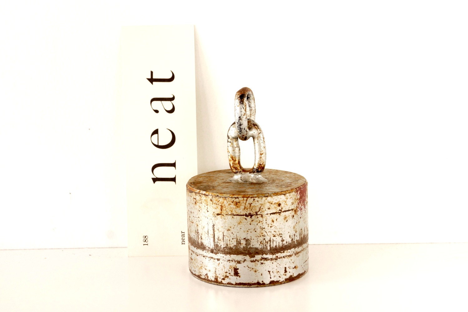 Vintage Heavy Metal Weight (Large) - Industrial Home Decor, Urban Loft Decor, Man Cave
