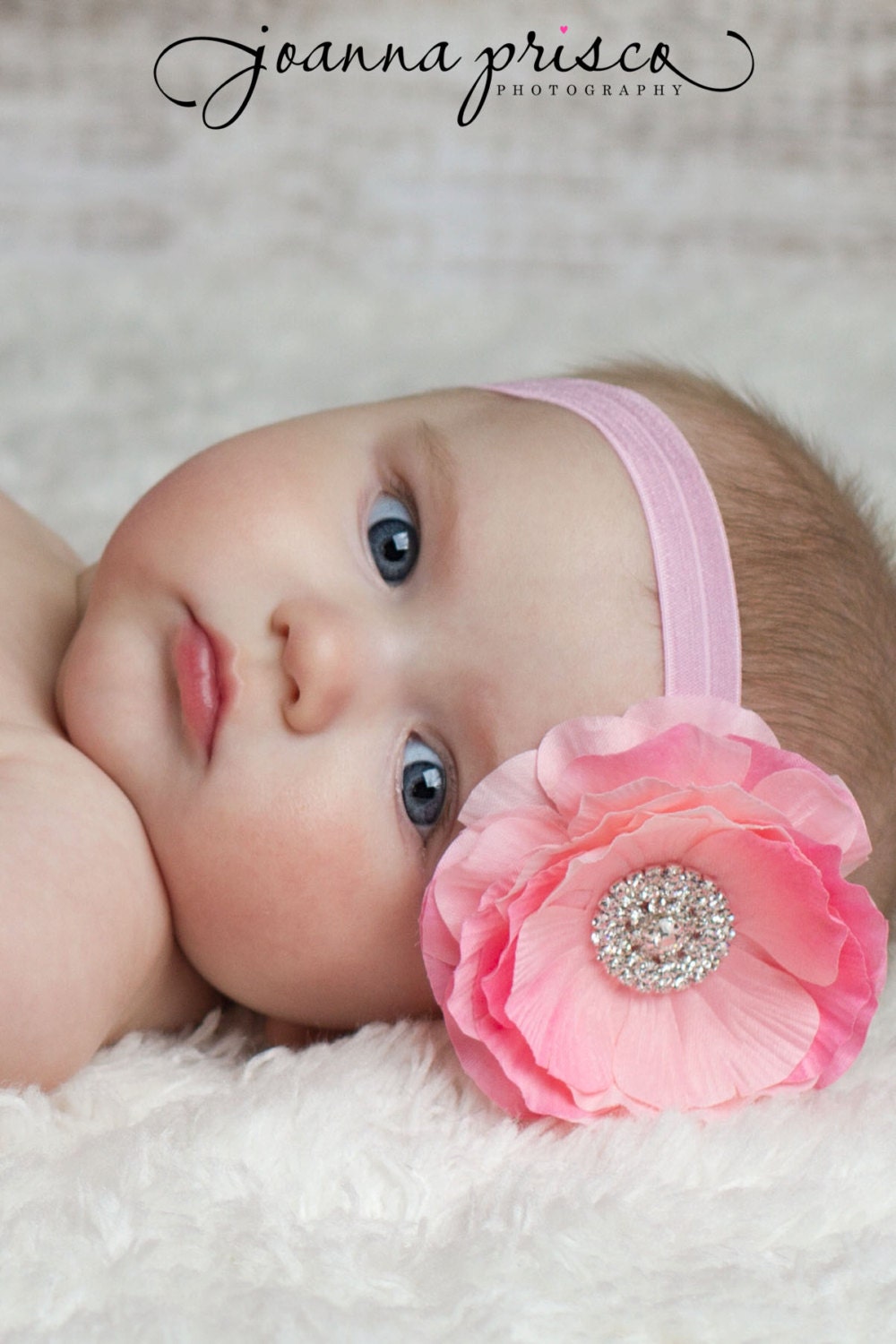 Baby Headbands..Pink Baby Flower Headbands..Newborn Baby Pink Flower Headband..Baby Girl Pink Flower Headband..Pink Flower Headband..