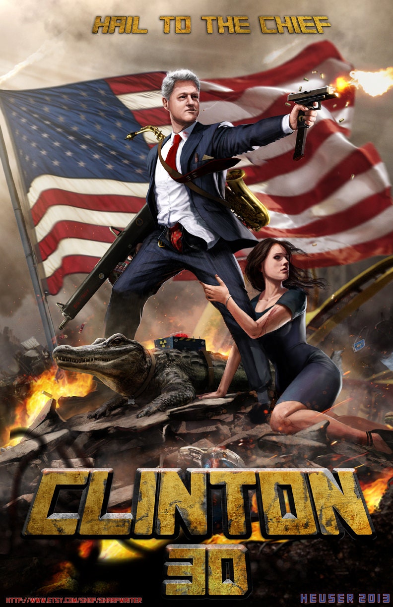 Bill Clinton 3D HQ 24x36" EPIC SIZED Limited print