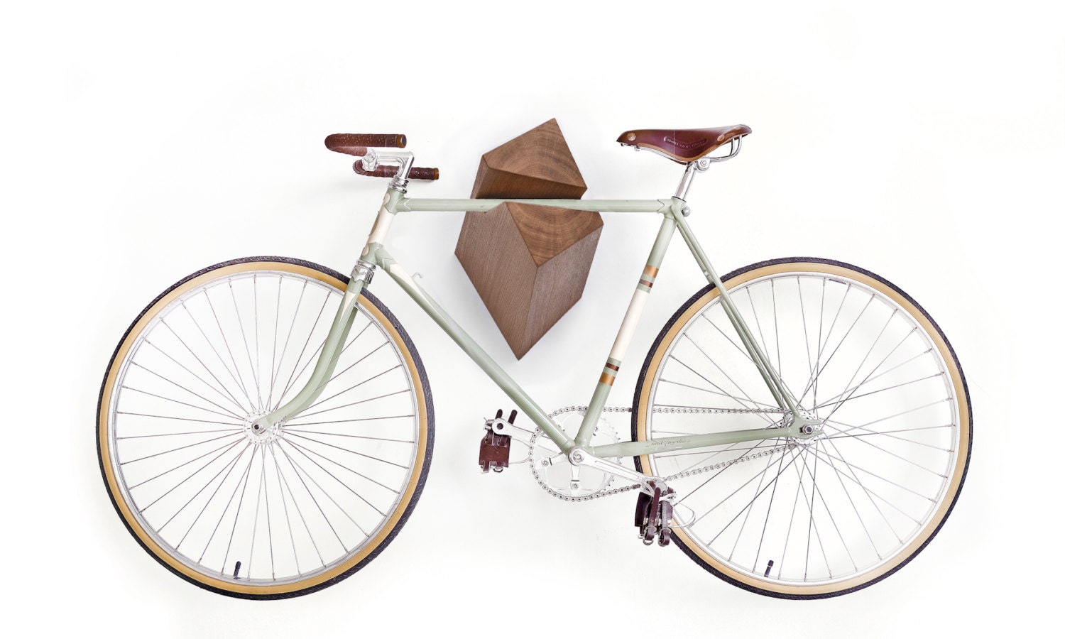 Oak Wood Bike Hanger "Elk" by Woodstick Ltd.