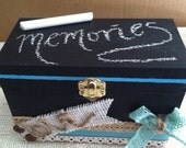 Chalkboard box Shabby Chic Wedding Box guest note box