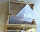 Unique Wedding Guest Book Trinket Shabby Chic Country Wedding box Handmade Natural Colors