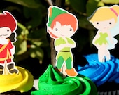 Peter Pan Party Cupcake Toppers Set of 12