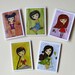 Greeting Cards - Set of 5 Greeting Cards - Birthday Cards - April, May, June, September, October