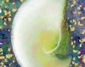Calla Lily, elegant in green, blue, gold will fancy up your room.